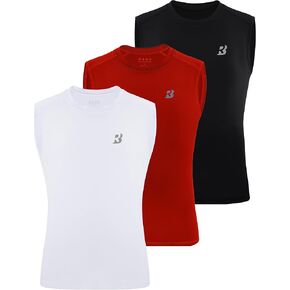 Roadbox Boys Youth Sleeveless Compression Shirt, Quick Dry Kids Undershirt, Athletic Soft Tank Tops Sport Shirts Basketball in Kuwait