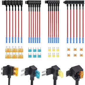 16 Pack 4 Types 12V Car Add-a-Circuit Fuse Tap Adapter,Standard Mini Micro2 and Low Profile Fuse Taps for Cars Trucks Boats in Kuwait