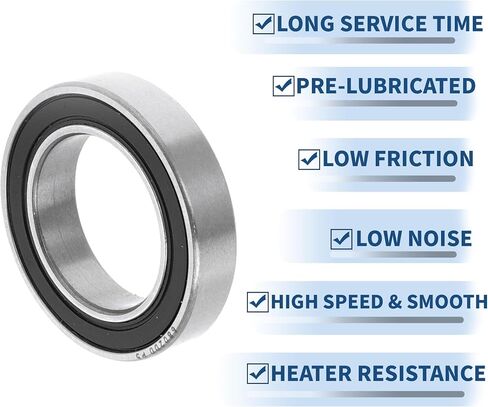 ACROPIX 6800DD Deep Groove Ball Bearings P5 10x19x5mm Lubricated Bearings Double Rubber Seal Black Silver Tone Scooter Skateboard Wheel in Saudi Arabia