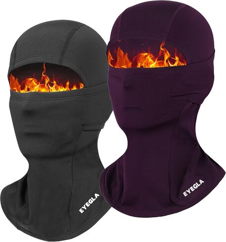 قطعتان من قناع التزلج بالاكلافا للرجال في الطقس البارد، قناع وجه حراري شتوي للنساء للجري على الجليد وركوب الدراجات النارية in Kuwait