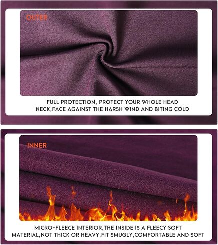 قطعتان من قناع التزلج بالاكلافا للرجال في الطقس البارد، قناع وجه حراري شتوي للنساء للجري على الجليد وركوب الدراجات النارية in Kuwait