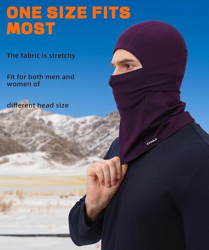 قطعتان من قناع التزلج بالاكلافا للرجال في الطقس البارد، قناع وجه حراري شتوي للنساء للجري على الجليد وركوب الدراجات النارية in Kuwait