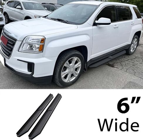 HD Ridez Running Board 6 "Silver متوافق مع Chevy Expenox 2010-2017 و GMC Terrain 2010-2017 (استبعاد نماذج Denali) (Nerf Bar Side Steps Side Bars) in Saudi Arabia