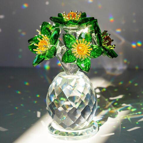 تمثال أزهار بلوري ملون مع قاعدة مركزية مركزية مركزية للزهور متعددة الألوان in Kuwait