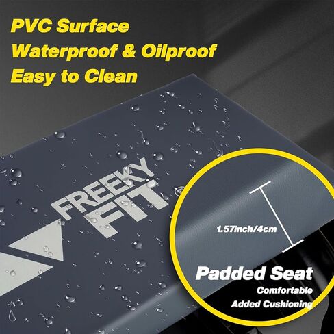 كرسي المتجر المتداول مع عجلات ، كرسي براز ميكانيكي مع ارتفاع قابل للتعديل 15.55 "-18.3" ، مقعد دوارة ثقيلة للمرآب والصالون والوشم جمال ، أسود in Kuwait