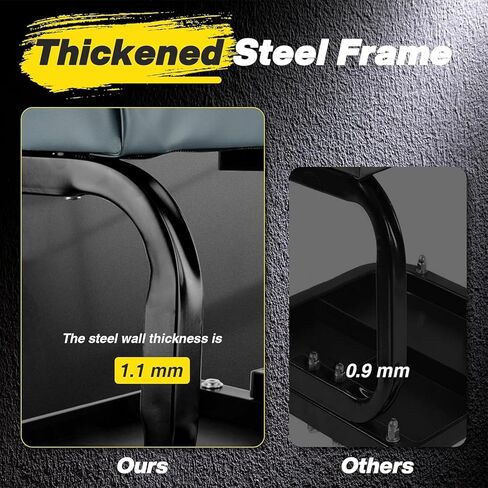 كرسي المتجر المتداول مع عجلات ، كرسي براز ميكانيكي مع ارتفاع قابل للتعديل 15.55 "-18.3" ، مقعد دوارة ثقيلة للمرآب والصالون والوشم جمال ، أسود in Kuwait