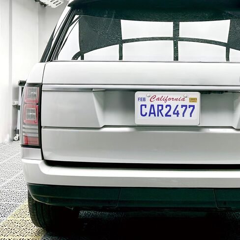 2PCS Matte Black License Plate Frames, 2 Holes Solid Rust-Proof Stainless Steel License Plate Holder, Lengnoyp Universal Car License Plate Cover for Women and Man with Screws Accessories in Kuwait