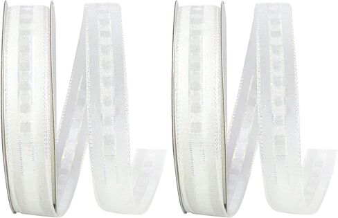 Reliant Ribbon 25353-030-03J Corsage Cutie Ribbon, 5/8 Inch X 25 Yards, White in Saudi Arabia