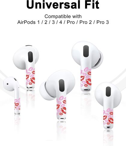 RockMax for AirPods 4 Skin，Universal Decal Sticker for AirPods Pro/Pro 2/Pro 3, Gen 1/2/3/4, Compatible with Clear AirPod Case, Durable Tattoo Wrap, Easy to Identify in Saudi Arabia