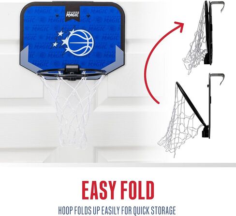 Franklin Sports NBA Team Mini Over The Door Basketball Hoops - Kids Indoor Mini Basketball Hoop with Basketball - NBA Fan Shop Mini Hoops for Bedroom + Office - Over The Door Mini Hoop Sets in Saudi Arabia