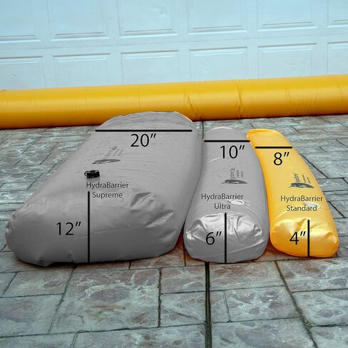 Watershed Innovations Best Sandbag Alternative - Hydrabarrier Standard 6 Foot Length 4 Inch Height. - Water Diversion Tubes That are The Lightweight, Re-usable, and Eco-Friendly - Bulk - 4 Pack in Saudi Arabia
