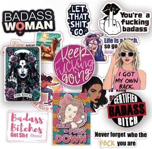 50pcs المرأة في مجموعة ملصقات STEM - شارات Lady Scials Conclists للكمبيوتر المحمول وزجاجة المياه والمخطط - ملصقات رجعية نسوية لها - Women in Science Tech - STEM Plugity Pack in Kuwait
