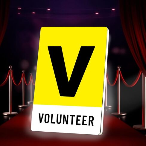 25 Sets PVC Volunteer Badge lanyards and Plastic Pass Cards,Perfect for School Volunteer,Breakaway Concerts Volunteer, Fundraising, ensuring a and Functional Solution for Event Organizers. in Saudi Arabia