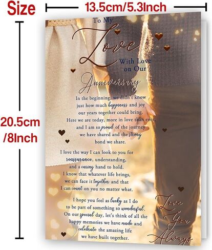 Cute Birthday Gift for Boyfriend Girlfriend,Funny Anniversary Cards for Husband Wife,Happy Anniversary Card & Gifts,Romantic Valentine's Day in Kuwait