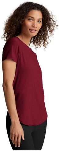 Beyond Yoga Featherweight On The Down Low Tee Aubergine/Beet SM in Saudi Arabia