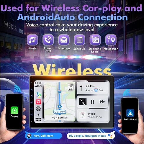 شاشة تعمل باللمس بحجم 10 بوصات للسيارة - تستخدم لكاميرا احتياطية من Carplay Android Auto - Carplay Auto - مع 2K Front Dashcam ، وكاميرا احتياطية Cam Dash 1080 بكسل ، و Bluetooth ، و MirrorLink Aux in Saudi Arabia