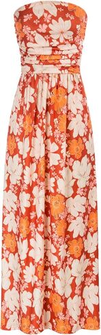 GRACE KARIN Women Strapless Casual Loose Ruched Long Maxi Dress with Pockets in Kuwait