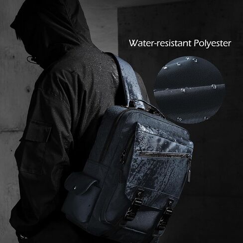 Leaper Crossbody Messenger Bag for Men: 13L Multi-pocket Satchel Sling Shoulder Bags for Travel Daily Work - Women Single Strap Backpack for Cycling, Hiking - Laptop Sling Bag for Men 14 inch, Black in Kuwait