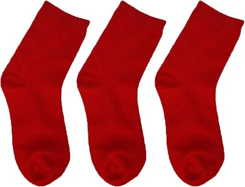 Boys Dress Socks 3 Pairs Kids Boys Girls Crew Dress Sock Cotton Uniform Socks for Girls in Saudi Arabia