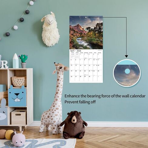 2026 Wall Calendar,Calendar 2026, July 2025 - December 2026, Wall Calendar Untamed Beautiful America, 12" x 24" Opened,Full Page Months Thick & Sturdy Paper for Calendar Organizing Planning in Saudi Arabia