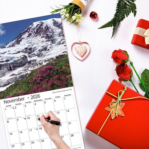2026 Wall Calendar,Calendar 2026, July 2025 - December 2026, Wall Calendar Untamed Beautiful America, 12" x 24" Opened,Full Page Months Thick & Sturdy Paper for Calendar Organizing Planning in Saudi Arabia