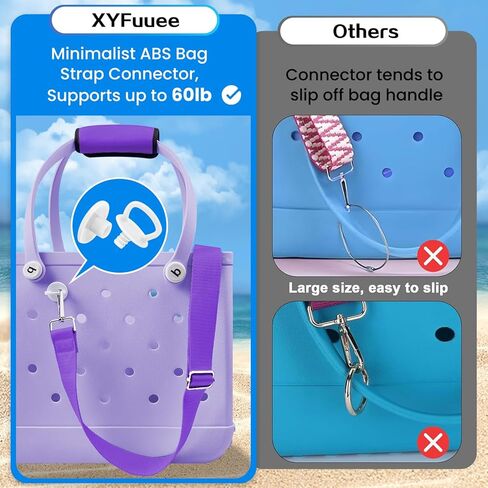XYFuuee Strap Wrap for Bogg Bag Accessories, Adjustable Crossbody Shoulder Straps Replacement for Beach Rubber Tote Bog Bag in Kuwait