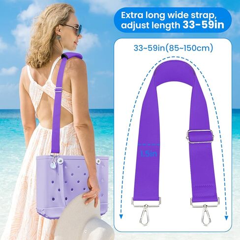 XYFuuee Strap Wrap for Bogg Bag Accessories, Adjustable Crossbody Shoulder Straps Replacement for Beach Rubber Tote Bog Bag in Kuwait