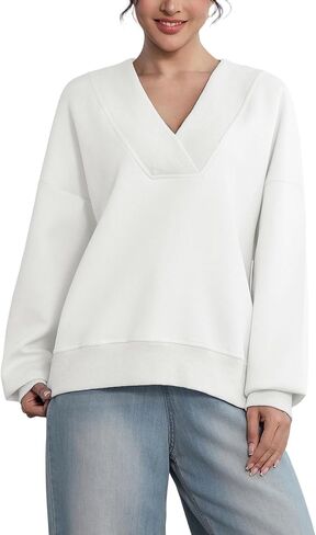 قميص من النوع الثقيل للنساء طويل الأكمام ضد قميص العرق العرق السحب مضلعة 2025 قمم السقوط العصرية in Kuwait