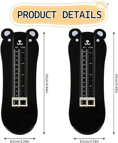Shoe Foot Sizer for Little One, 2.2"-7.2"Durable Measurement for Accurate Length and Tracking Growth, Essential Home Foot Care Tool for Parent Growing Children Home Use Shoe Shopping Daily Monitoring in Saudi Arabia