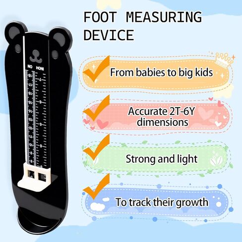 Shoe Foot Sizer for Little One, 2.2"-7.2"Durable Measurement for Accurate Length and Tracking Growth, Essential Home Foot Care Tool for Parent Growing Children Home Use Shoe Shopping Daily Monitoring in Saudi Arabia