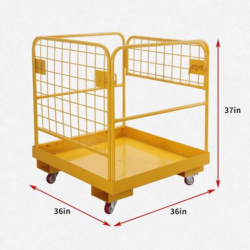 Forklift Safety Cage 36"x36" inch Heavy Duty Forklift Man Basket 1150lbs Capacity Work Platform Provide Safety for Most Aerial Jobs in Saudi Arabia
