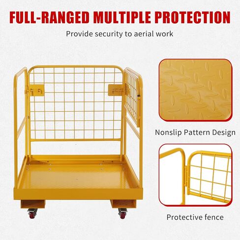 Forklift Safety Cage 36"x36" inch Heavy Duty Forklift Man Basket 1150lbs Capacity Work Platform Provide Safety for Most Aerial Jobs in Saudi Arabia