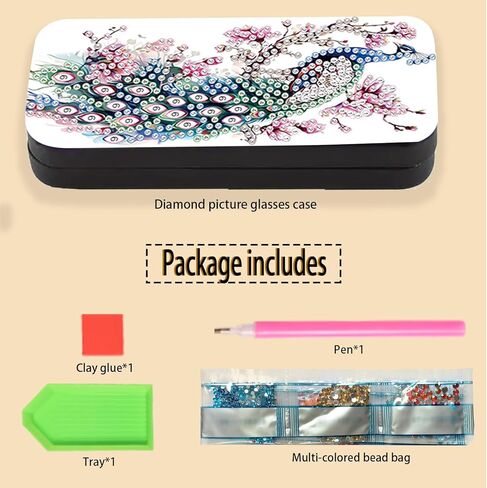 Diamond Art Glasses Case Diamond Painting Sunglasses Case Diamond Art Kits for Adults Eyeglass Holder Diamond Painting Kits Eye Glass Holder Diamond Art Kits Eyeglass Holder Butterfly Flower in Saudi Arabia