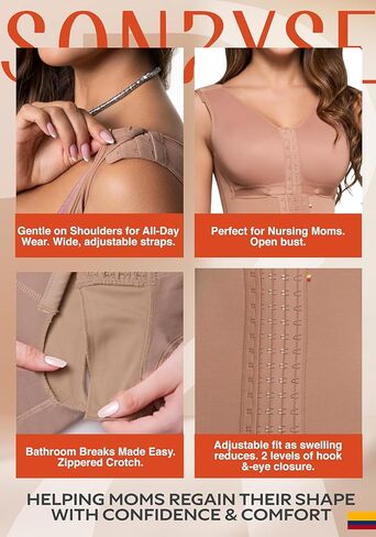 Sonryse Tummy Tuck Compression Compression Donting for Women Fajas Colombianas reductoras y moldeadoras Stage 2 Faja in Kuwait