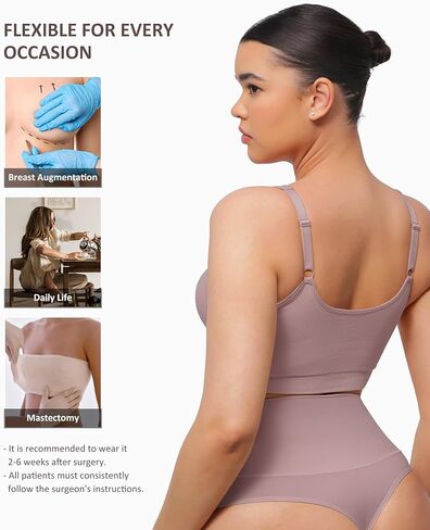 FeelinGirl Zip Front Closure Bras for Women No Underwire Compression Post Surgery Bra with Wide Adjustable Straps in Kuwait