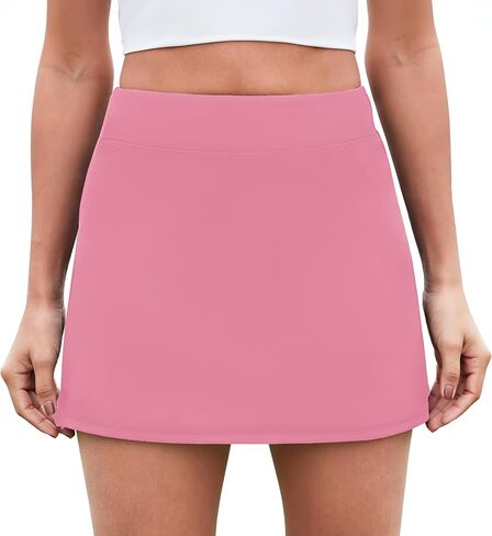 تنورة تنس Skort للسيدات مع شورتات جيب Mini Golf Clorts عالية الخصر Skorts التمرين الصيفي in Kuwait