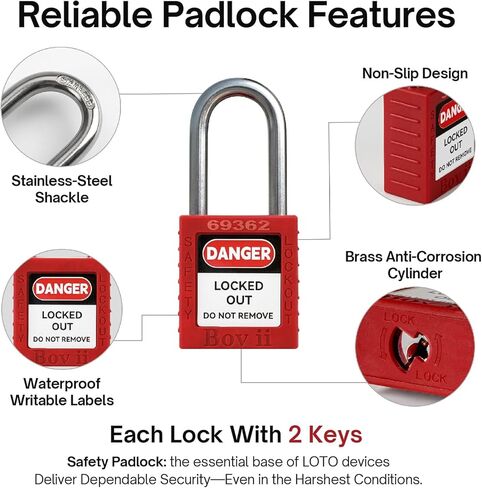 قفل صمام الكرة، جهاز قفل صمام الكرة قابل للتعديل، أقفال صنبور صغيرة في الهواء الطلق، قفل حنفية المياه، أحمر، مادة ABS، مناسبة للأنابيب الخارجية بقطر 1/2 بوصة - 2-1/2 بوصة، عبوة واحدة in Kuwait