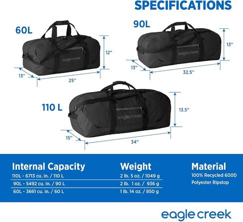 Eagle Creek No Matter What Duffel 60L Smoke in Kuwait