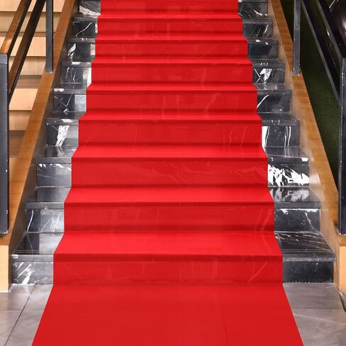 Shappy Red Carpet Runner Rug for Party 55gsm Thickness with 1 Piece Carpet Tape for Wedding Christmas Xmas Thanksgiving Outdoor Accessories, Wedding Party Hallway Rug(2.6 x 30 Feet) in Saudi Arabia