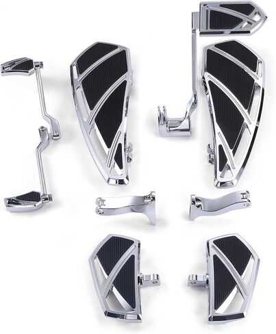 Phantom Floorboards Kit Footboards for Harley Touring Street Glide, Electra Glide, Road King, Road Glide, Softail (Black, without brake shifter lever) in Kuwait
