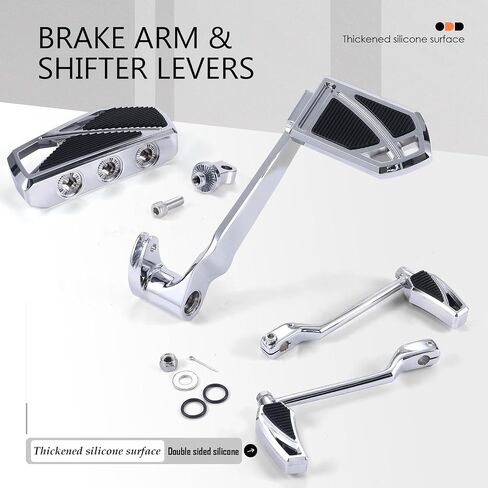 Phantom Floorboards Kit Footboards for Harley Touring Street Glide, Electra Glide, Road King, Road Glide, Softail (Black, without brake shifter lever) in Kuwait