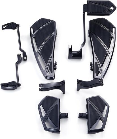 Phantom Floorboards Kit Footboards for Harley Touring Street Glide, Electra Glide, Road King, Road Glide, Softail (Black, without brake shifter lever) in Kuwait