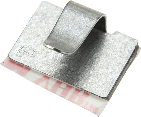 Panduit MACC25-AV-D Metal Adhesive Backed Cord Clip, Zinc Plated Steel, High Bond Acrylic Adhesive Type, 0.25" Max Bundle Diameter, 0.29" Clip Width, 0.54" Width, 0.77" Length (Pack of 500) in Saudi Arabia