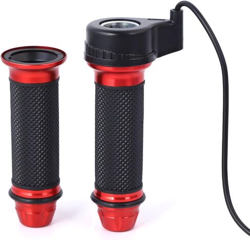 Mokuo 22mm/0.87" Electric Bike Handlebar with 3-Speed Control Funcation,E-bike Throttle Grip Made of Rubber and Metal Material Fit for Universal Electric Bicycle Scooter,Titanium Color in Kuwait