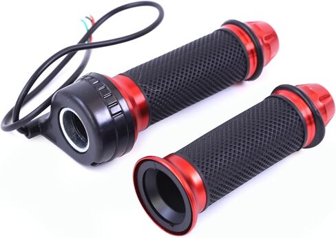 Mokuo 22mm/0.87" Electric Bike Handlebar with 3-Speed Control Funcation,E-bike Throttle Grip Made of Rubber and Metal Material Fit for Universal Electric Bicycle Scooter,Titanium Color in Kuwait