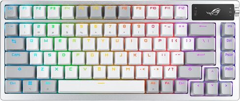 ROG Azoth Extreme 75% Custom Gaming Keyboard, Aluminum Chassis, Carbon Fiber Positioning Plate, Adjustable Gasket Mount, 3 Layer Dampening, Color OLED Touchscreen, ROG NX Storm Switches, PBT Keycaps in Saudi Arabia
