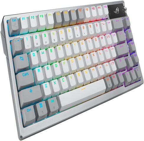 ROG Azoth Extreme 75% Custom Gaming Keyboard, Aluminum Chassis, Carbon Fiber Positioning Plate, Adjustable Gasket Mount, 3 Layer Dampening, Color OLED Touchscreen, ROG NX Storm Switches, PBT Keycaps in Saudi Arabia