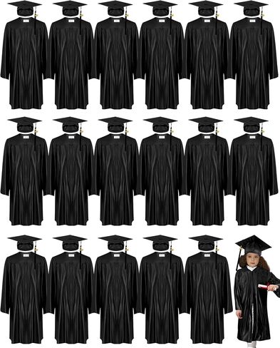 Xuhal Preschool Graduation Cap and Gown Set Kindergarten Grad Gowns Children Graduation Cap with 2025 Grad Tassel in Saudi Arabia