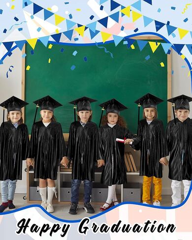 Xuhal Preschool Graduation Cap and Gown Set Kindergarten Grad Gowns Children Graduation Cap with 2025 Grad Tassel in Saudi Arabia