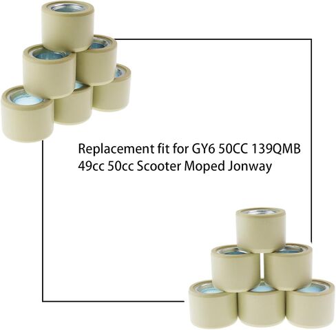 20x15mm/0.59"x0.79" GY6 Sliding Roller Weights 16g/0.035lb for 180-230cc Chinese Scooter Moped ATV Go Kart 4-Stroke Engine in Saudi Arabia